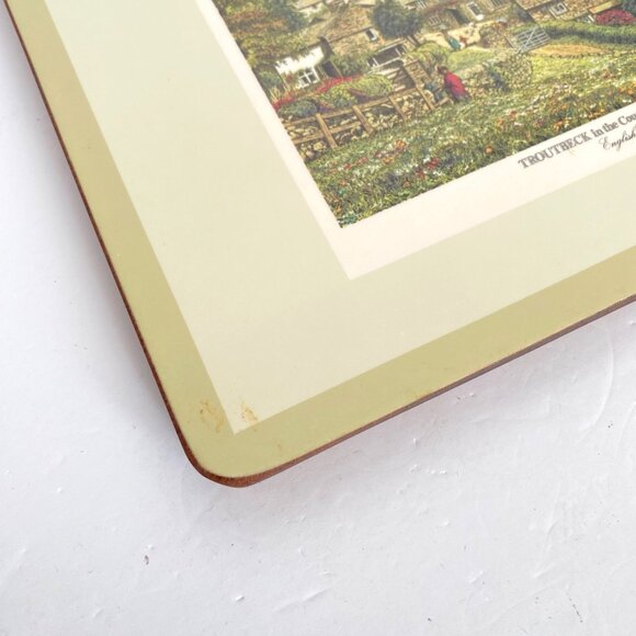 1970s Harrods Pimpernel English Villages Deluxe Place Mats Set Of 6 Vintage - Picture 12 of 16